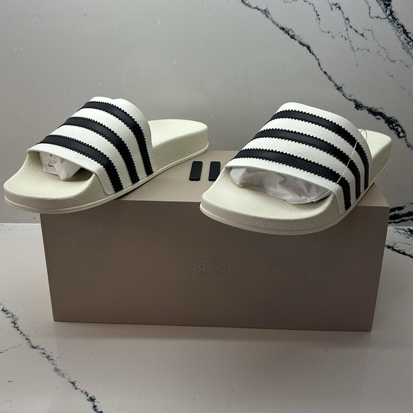 Adidas x Fear of God Athletics Adilette Cream White Slides IH2272 Size 6 (W) - Picture 6 of 9